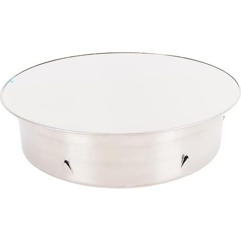 Couvercle de tuyau de poêle - 1 pièce - Acier inoxydable - Étanchéité parfaite pour conduit 200mm - Intérieur et extérieur - Diamètre 216mm (1/5)