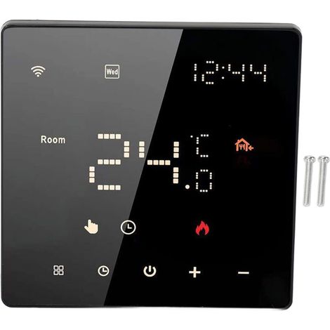 Termostato intelligente per la casa, controllo tramite app, touchscreen digitale, regolatore di temperatura interna, 100-250 V CA, connessione Wi-Fi da 3 A. (1/5)