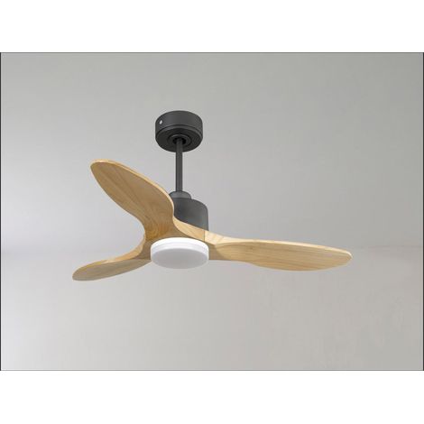 Modulo de KlassFan - Ventilateur de plafond avec Lumière gris basalt bois clair idéal de 25 à 40 m² KLDC1P6SW166L1BK (1/5)