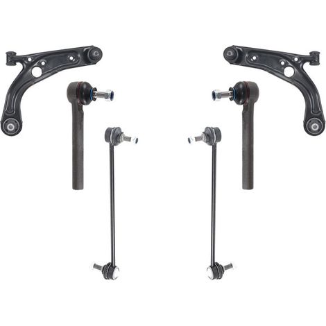 KIT BRACCIO OSCILLANTE 6 PEZZI COMPATIBILE CON FIAT PANDA (312, 319) 1.3 D Multijet 4x / Kit Sospensione Completo OE/OEM / Bracci Oscillanti + Testine Sterzo / Sostituzione Diretta OEM