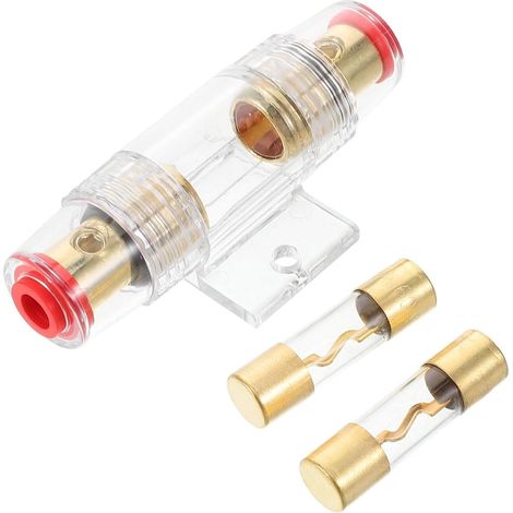 Porte-fusible 60a Protection de Courant pour Système Audio de Voiture Agu Transparent Alliage de Zinc et Modification Audio Automobile Voitures Compactes (1/5)