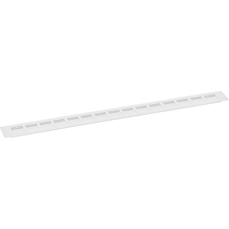 Grille de Couverture de Bouches d'Aération, 1 Pièce 600 x 50 mm - Grille de Retour d'Air en Alliage d'Aluminium, Grille de Ventilation Rectangulaire à Persiennes (Argent) (1/5)