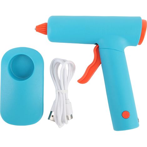 Ortviai Pistolet à colle chaud sans fil 20 W – Chauffe en 90 s, batterie rechargeable 2600 mAh, idéal bricolage et loisirs créatifs (1/5)