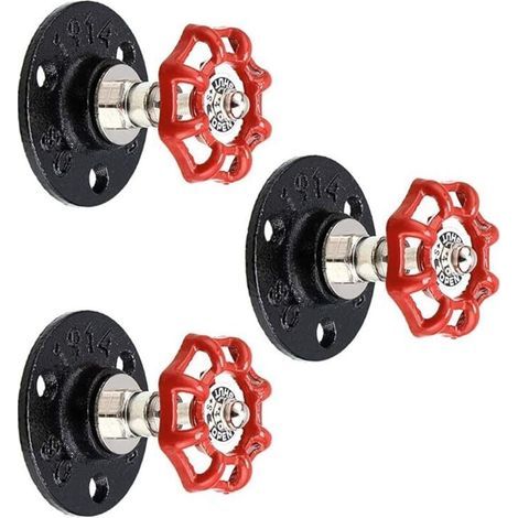 3 ganchos de suspensión vintage, tubo de hierro industrial, fijación mural retro para bata, toalla, bolso, paraguas, decoración antigua para el hogar (1/4)