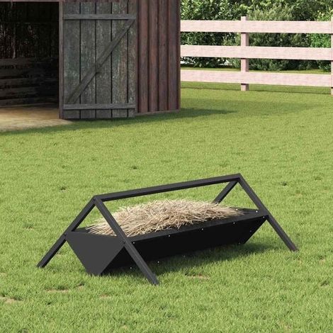 Mangeoire noire pour bétail, 111 x 76 x 38 cm