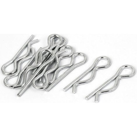 Goupille Fendue Ressort R-Clip 2,5x45mm Silver Tone 10 Pcs (1/2)