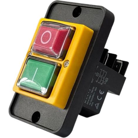 Trade-Shop Maschinen-Hauptschalter Magnetschalter switch DKLD DZ-6-4 16A 250V IP55 / 6 Pins, PVC-Abdeckung, 5E4 Betriebszyklen für Magnetbohrer (1/5)
