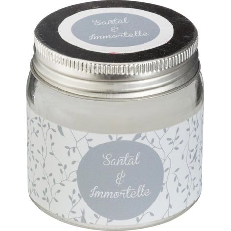 Bougie Parfumée en Verre "Bocal" 65g Santal & Immortelle (1/2)