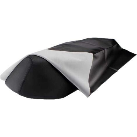 Funda para asiento de motocicleta (1 unidad), funda de cuero negro, protector universal de asiento de cuero, impermeable y resistente al desgaste para la mayoría de motocicletas, 100 cm x 70 cm, dengy (1/5)