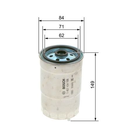 Kit de remplacement du filtre à carburant - 1457434106 - BOSCH (1/5)