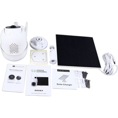 Caméra de surveillance extérieure 2K HD sans fil, étanche, vision nocturne, rotation motorisée PTZ (1/5)
