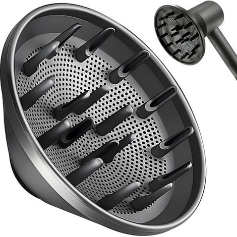 Diffuseur pour sèche-cheveux compatible Dyson Supersonic HD15, HD08, HD07, HD03, HD02 et HD01, embout universel pour diffuser et coiffer les cheveux, noir (1/5)