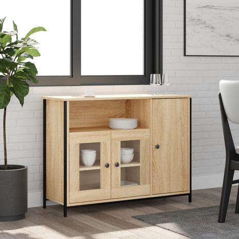 Sideboard Sonoma-Eiche 100x35x75 cm Holzwerkstoff (1/5)