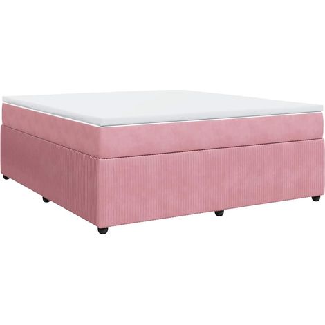 Boxspringbett mit Matratze Rosa 180x200 cm Samt vidaXL (1/5)