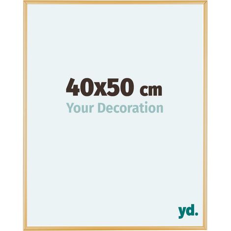 yd. - Cadre photo 40x50 - Or Vintage - Aluminium - Kent