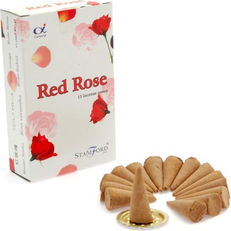 Cônes d'encens Rose Rouge- Vendu par 1 (1/3)