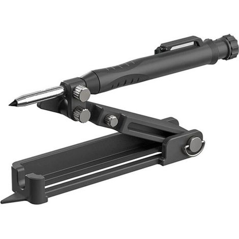 1 Jauge à tracer, alliage d'aluminium et plastique, graduation laser mm, butée large, précision 0,5 mm, pour menuiserie et bricolage (1/5)
