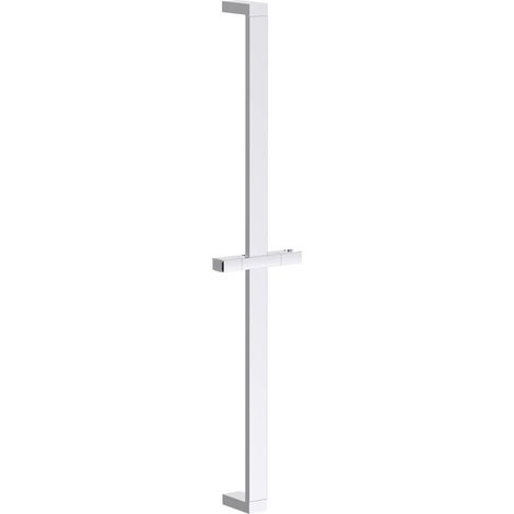 Bristan Square Riser Rail with Fixed Position Brackets Chrome