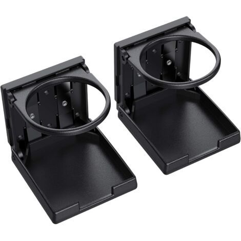 2PCS Universel Réglable Pliant Coupe Porte gobelets Noir Voiture Porte-Boissons Boîtes Étanches en Plastique Titulaires Portable 7.5 CM Diamètre pour Voiture Camion Bateau Van