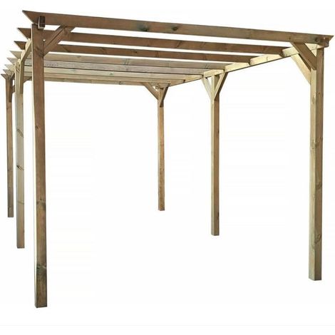 PERGOLA PERGOLATO STRUTTURA GAZEBO IN LEGNO TETTOIA GIARDINO ESTERNO 3x6 MT 547