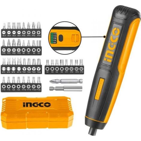 Cacciavite a batteria 4 V Set avvitatore con accessori Ingco Csdli0403 (1/5)