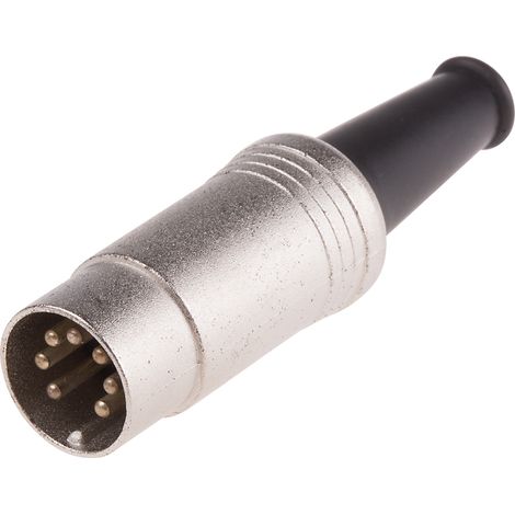 Connecteur DIN RS PRO, 7 contacts, Mâle, Montage sur câble, A sertir ( Prix pour Paquet de 5 ) (1/2)