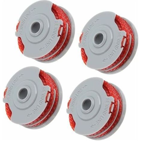 Kaelt - Aiperq Lot de 4 bobines de Fil de Coupe de 10m, Bobine de Rechange pour Coupe-Bordures, de Fil en Nylon, Compatible avec Tous/tes Les débroussailleuses, Fil de Coupe Longue durée (4 Pack ) (1/4)