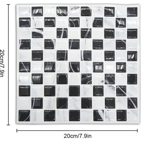 wasserfeste 3D-Mosaik-Wandaufkleber aus PVC, selbstklebend, für Küche und Haushalt, 5er-Set (1/5)