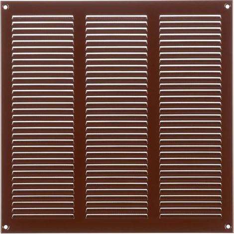 1 - Lüftungsgitter - Lüftungsregister - Verzinkter Stahl mit Insektenschutzgitter - Für die Wand- und Deckenmontage im Innen- und Außenbereich - Braun - 30 x 30 cm (1/5)