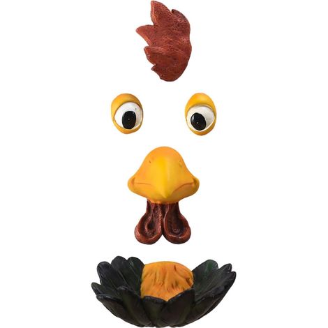 Vogelfutterspender mit Baumgesicht, Hofdekoration, süßes Harz, vielseitiges Ornament, einzigartige Baumgesichter, Dekoration, Huhn (1/5)