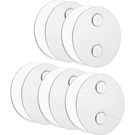 5 Pcs Support Magnétique pour Détecteur Brume avec Pastilles Adhésives Extra Fortes Montage Magnétique Universel à 2 Voies pour Suspendre 70mm Diamètre pour Alarmes (1/5)