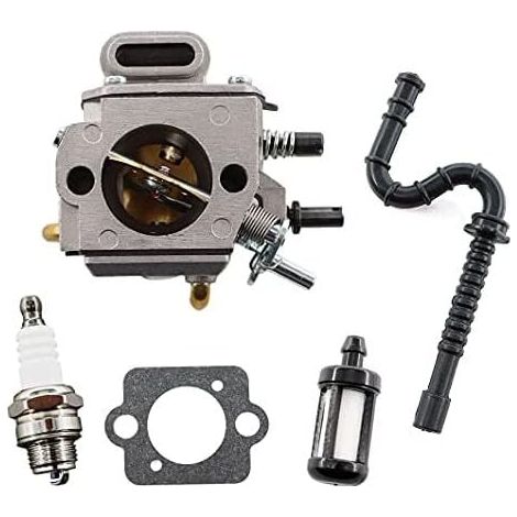 Carburador del eje delantero con línea de combustible, filtro de combustible y bujía para motosierras Stihl 029, 039, MS290, MS310, MS390 (reemplazo para 1127, 120, 0650, HD-18D, HD-19, HD-19-1, HD-19 (1/5)
