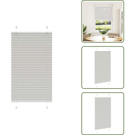vidaXL Plissee Hellgrau 80x100 cm Stoffbreite 79,4 cm Polyester (1/5)
