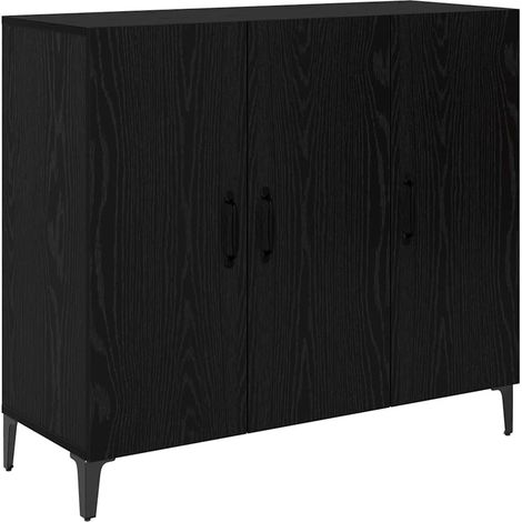 Buffet,Bahut,Meuble de Rangement Chêne noir 34 x 90 x 80 cm Bois d'ingénierie CFW20847 (1/5)