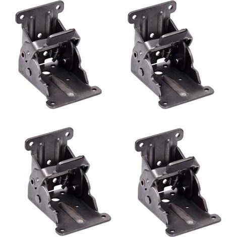 Charnières Autobloquantes,Support de Support Pliable Raccords de Jambe et Accolade de Coin,Pour les Pieds Pliants établi Pliant,(2 Set) (1/5)
