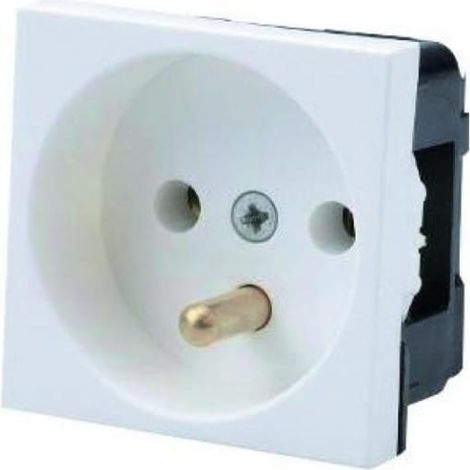 Modulo presa 2P+Z 45X45 16A/250V bianco 2000-42