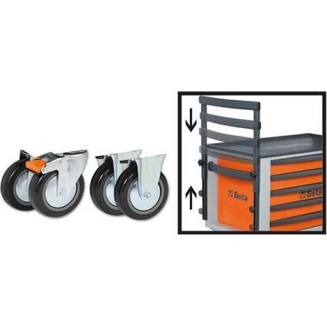 Kit con quattro ruote e maniglione per C23ST