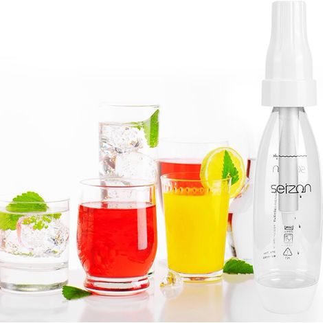 Máquina portátil para hacer agua con gas: prepara tus propias limonadas y cócteles. Fabricada en PET y ABS, con capacidad para 1000 ml. (1/5)