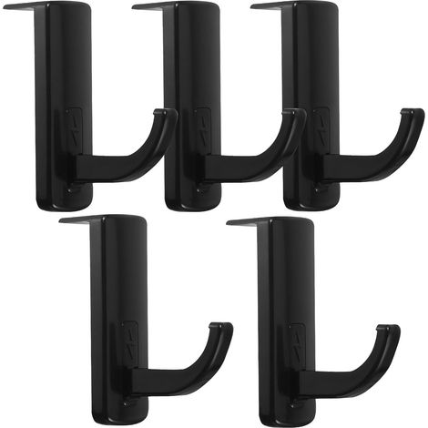 Casque Audio Noir Support Facile à Installer en Plastique pour Plusieurs styles Crochet 5pcs Design Simple Rangement Ordonné Plusieurs styles pour Bureau sous Bureau (1/5)
