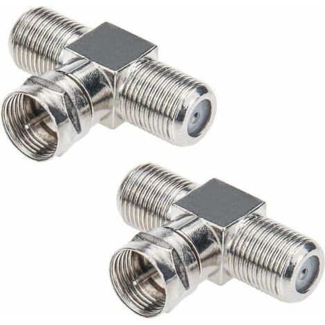 Répartiteur de câble coaxial, répartiteur TV 2-Pack Type F mâle à 2 F femelle