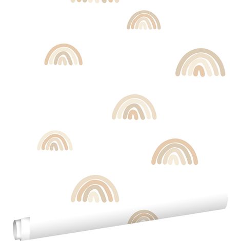 papier peint arcs en ciel beige et blanc - ESTAhome (1/5)