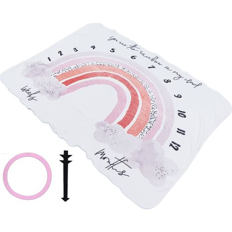 Couverture Douce pour Nouveau-né - Taille Grande et Confortable pour Photos Mensuelles de Bébé (1/5)
