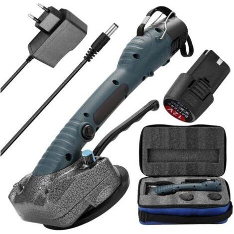 Tile Suction Cup, Electric Tiling Machine, 0.6-1.2m Floor Wall Tiles Portable 10 Speed Tile Leveling System 100 x 100mm 45kg, Lithium Battery x 2 (1/5)