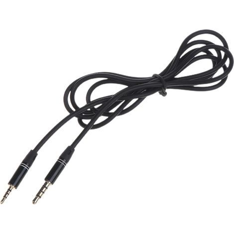Câble audio auxiliaire avec prise jack TRRS mâle 3,5 mm vers prise jack TRRS mâle 2,5 mm (1/4)