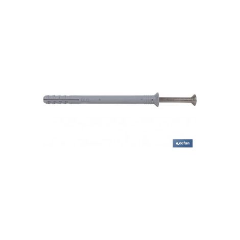 Taco golpe collarin avellanado 6x40 inox