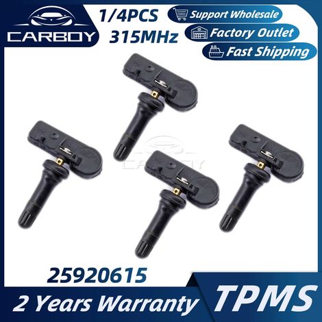 (1 pièce) 25920615 22853741 Capteur de pression des pneus pour véhicules compatibles avec Buick Allure, Cadillac CTS, Chevrolet Malibu, GMC Savana, Hummer H2 et Saturn Outlook. (1/5)