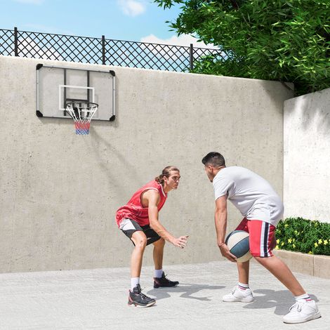 Panneau Basket-Ball Mural, Panier Extérieur, Installation Facile, Robuste, Blanc (1/5)