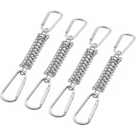 Attache de store à ressort à boucle, attache de voile d'ombrage, accessoires pour auvent de tente de camping en acier inoxydable, ensemble de 4 pièces (1/5)