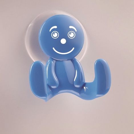 Portemanteau ventouse sourire bleu clair - MOTTEZ - B849VBT (1/3)