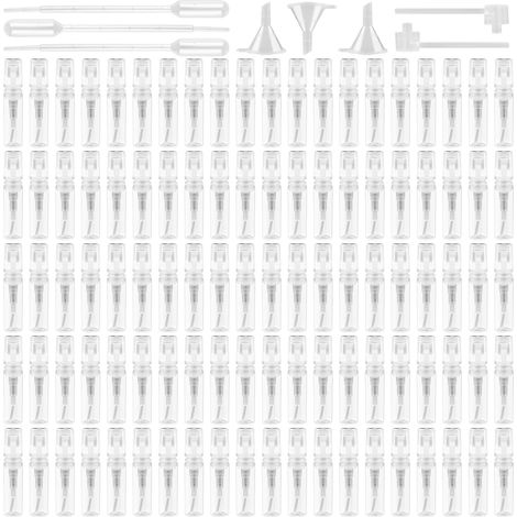 Lot de 100 vaporisateurs de parfum, 2 ml, mini flacons pulvérisateurs de voyage, flacons vides pour échantillons de parfum (1/5)